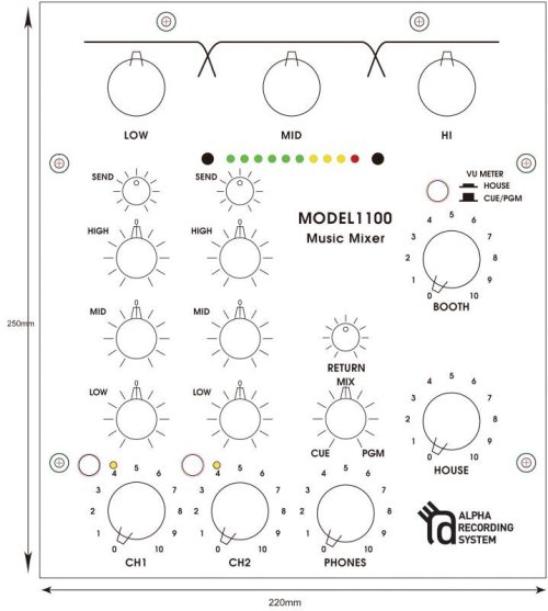 Other Images2: ARS MODEL 1100Wood  MUSIC MIXER limited edition