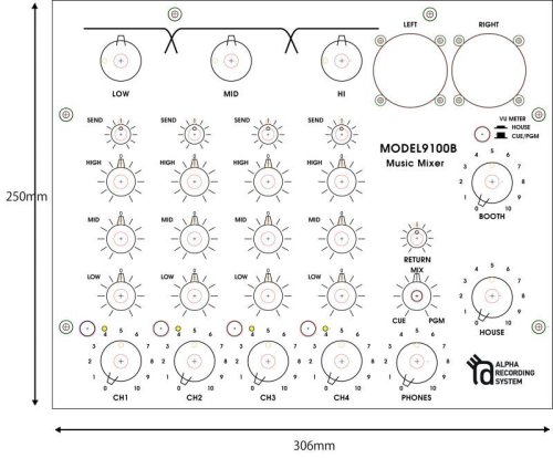 Other Images2: ARS MODEL 9100BW MUSIC MIXER  WOOD TYPE 