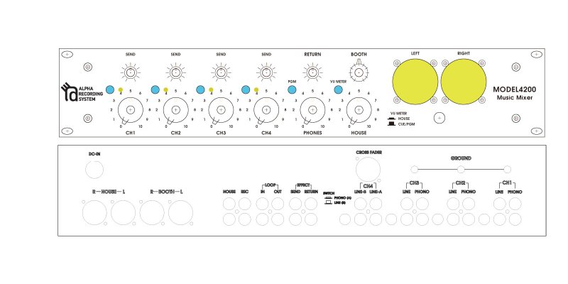 Photo4: ARS MODEL 4200 MUSIC MIXER Black face Final Edition