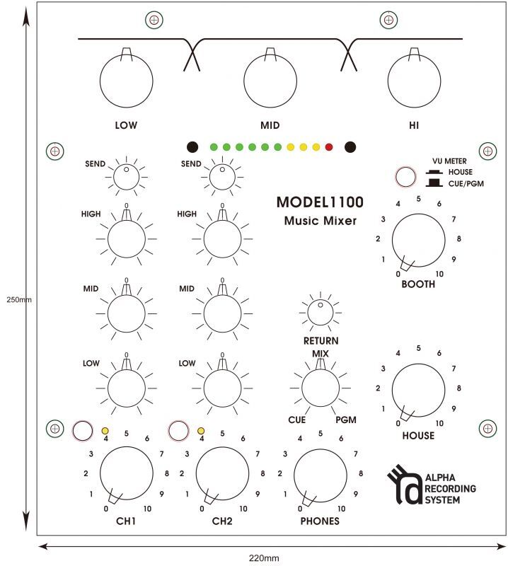 Photo: ARS MODEL 1100Wood  MUSIC MIXER limited edition